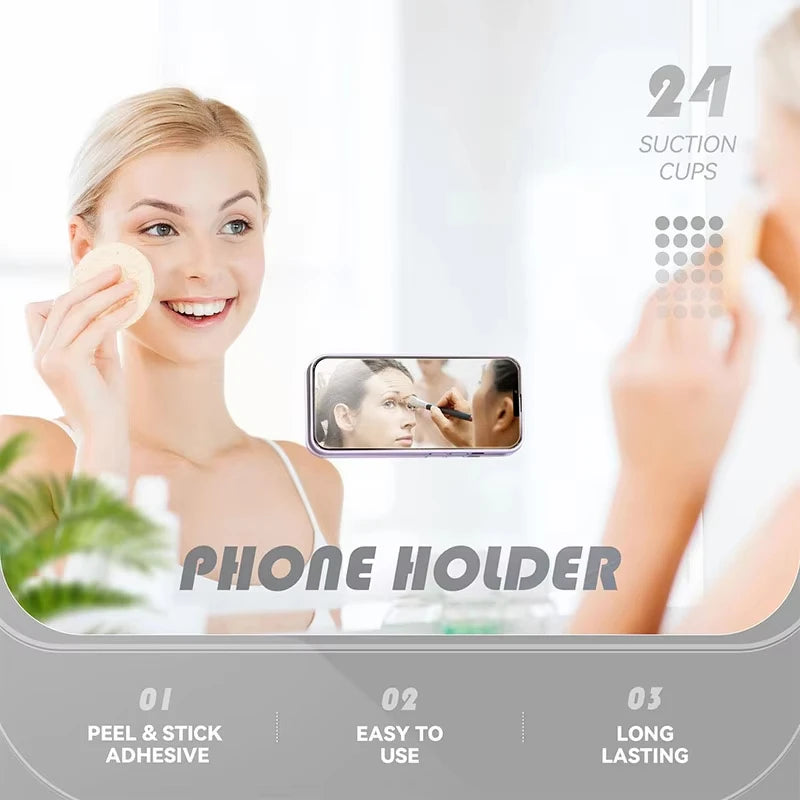 Multifunctional Mobile Phone Silicone Suction Cup 24 Square Mobile Phone Single-Sided Case Anti-Slip Holder Mount Suction