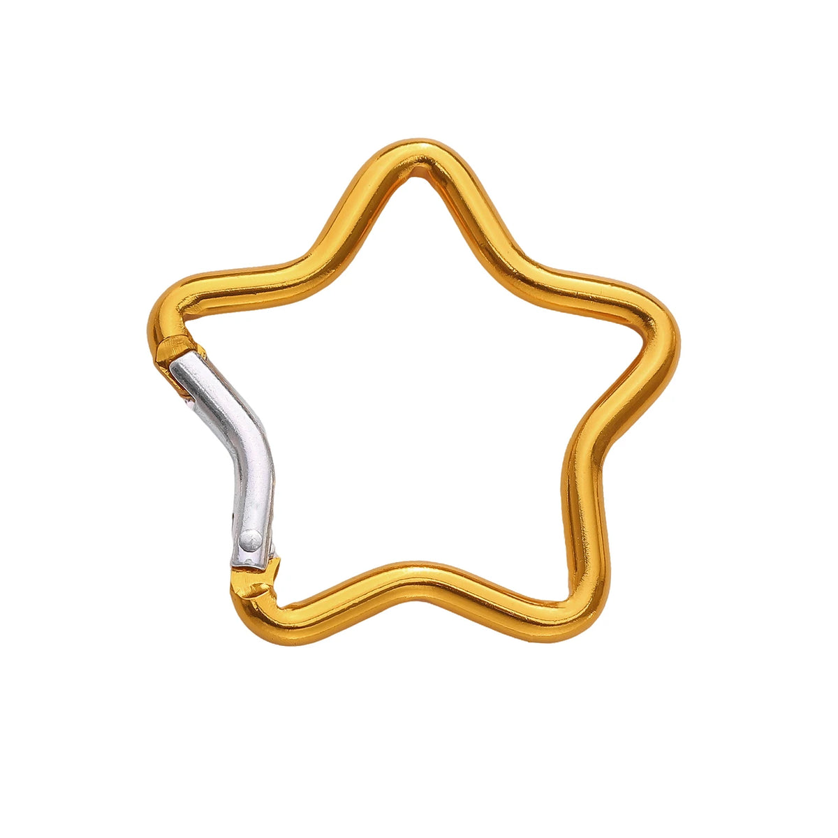 1 Pc Carabiner Rock Aluminum Mountain Buckle Star/Heart/D/Bone Shape Locking Clasp Keychain Multifunction Tools Jewelry Findi