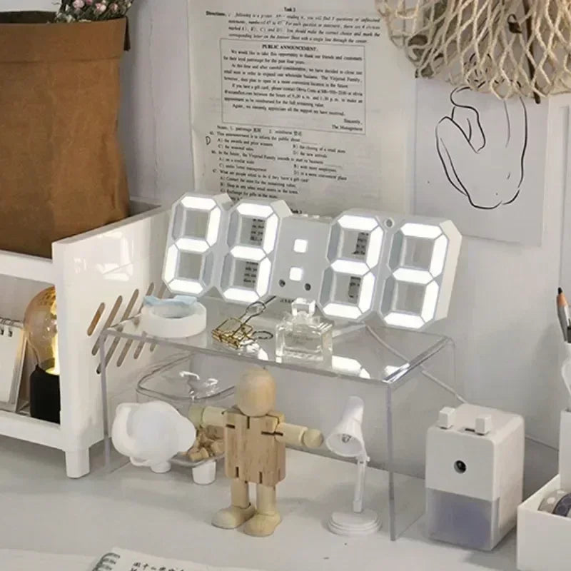 Digital Wall Clock Desk Watches Electronic Alarm Modern Home Decoration for Bedroom Decor Interior Led Table Clocks Living Ro