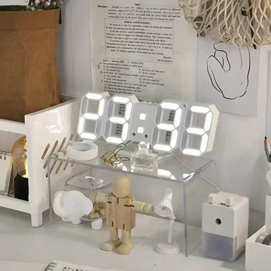 Digital Wall Clock Desk Watches Electronic Alarm Modern Home Decoration for Bedroom Decor Interior Led Table Clocks Living Ro
