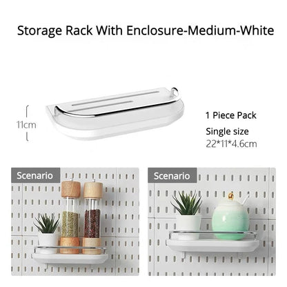 Diy Organizer Pegboard Accessories Pegboard Wall Organizer Panel Shelves For Gamer Room,bathroom,tool house,kitchen Storage R