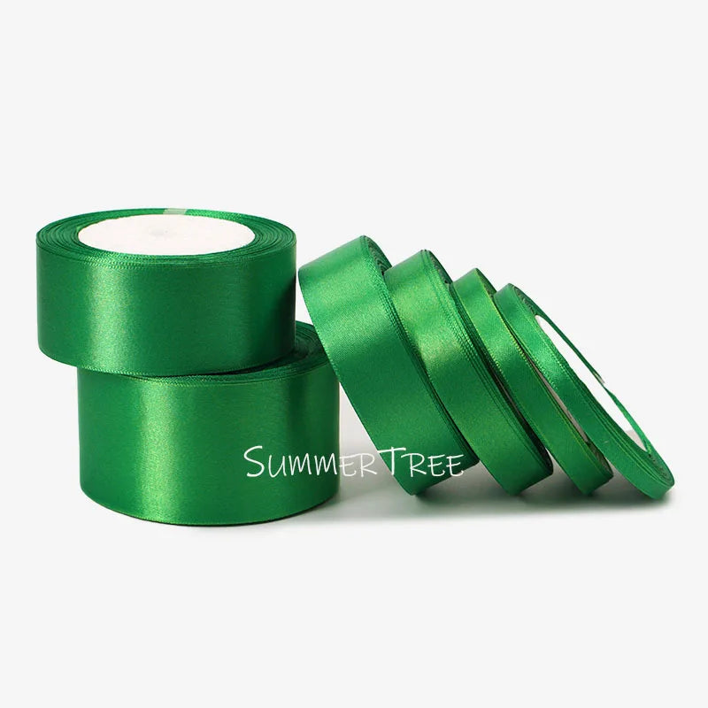 Satin Ribbon 25yards 6mm - 50mm Sash Gift Wrap Bow Handmade DIY Craft Halloween Christmas Wedding Birthday Party Decoration -
