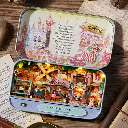DIY Wood DollHouses Handmade Funny Box Theatre Miniature Box Cute Doll Houses Assemble Kits Gift Wooden Toys For Girls