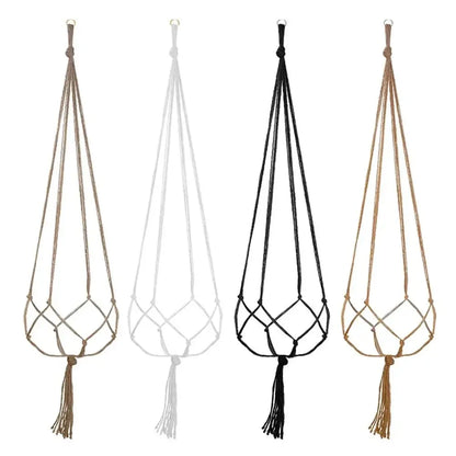 Hanging Plant Pot Hanging Basket Vases with Hook Creative Macrame Suspension Plant Planters for Hanging Flower Pot Net