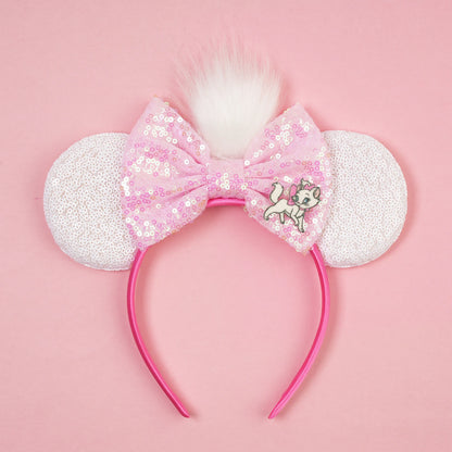 New Christmas Halloween Mouse Ears Headband Cartoon Sequin Bows Headband Birthday Party Princess Cosplay Costume For Women Ad
