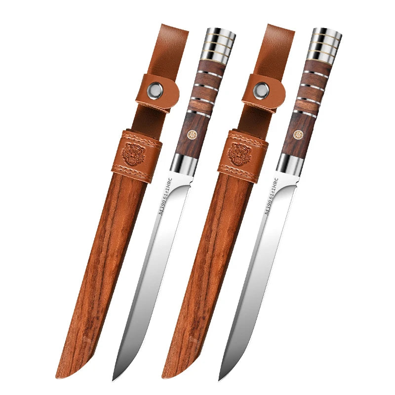 1/2/3-piece meat cutting knife set -M390 stainless steel 62HRC ultra-sharp blades suitable for cutting fruits and removing bo