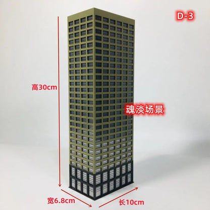 Diorama 1:300 Scale Architectural Model City Skyscraper Building Scene Display Model Railway Train Assembled Layout - D-3