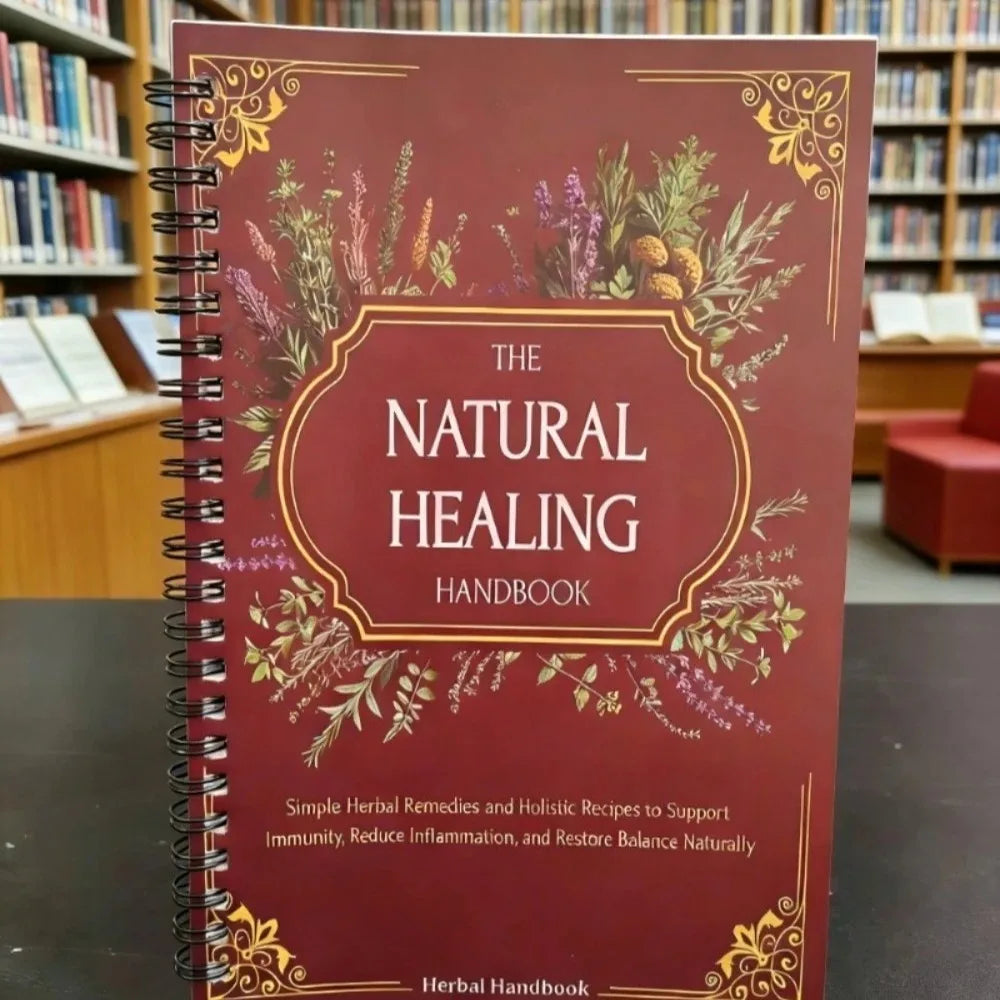 Natural Healing Handbook Spiral Bound Guidebook For Herbal Remedies And Holistic Health Support With Step By Step Protocols
