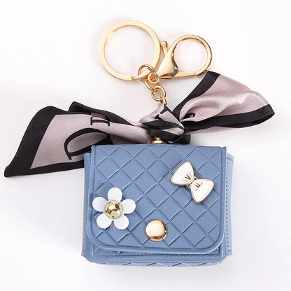 1 PC Cute Key Bag Owl Coin Purse Mini School Bag Car Key Chain Pendant Lady Wallet PU Leather Coin Purses Coin Purse Keychain