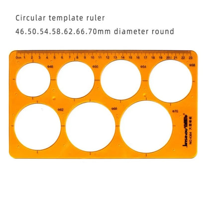Architectural Drafting Template Set - Round & Oval Shapes, Resin Design Rulers for Furniture and Building Plans, Office Suppl
