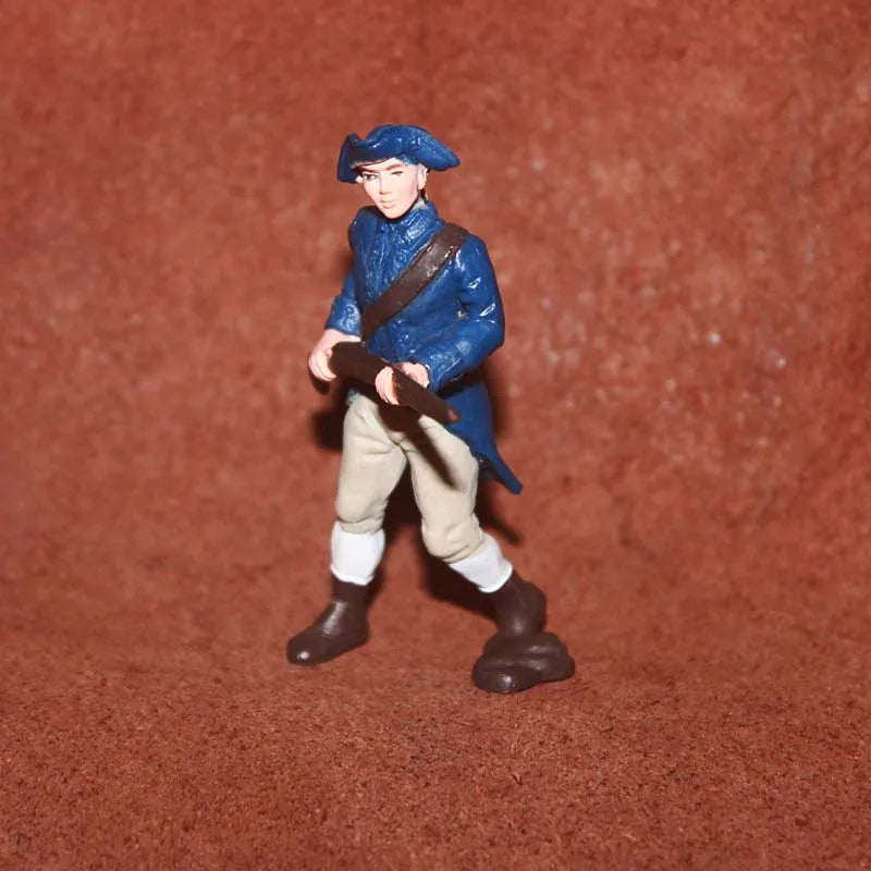 Medieval Figure Musketeer Miniatures Ornaments Simulation Army Flagman Piper Soldier Action Figure Figurine Model Children To