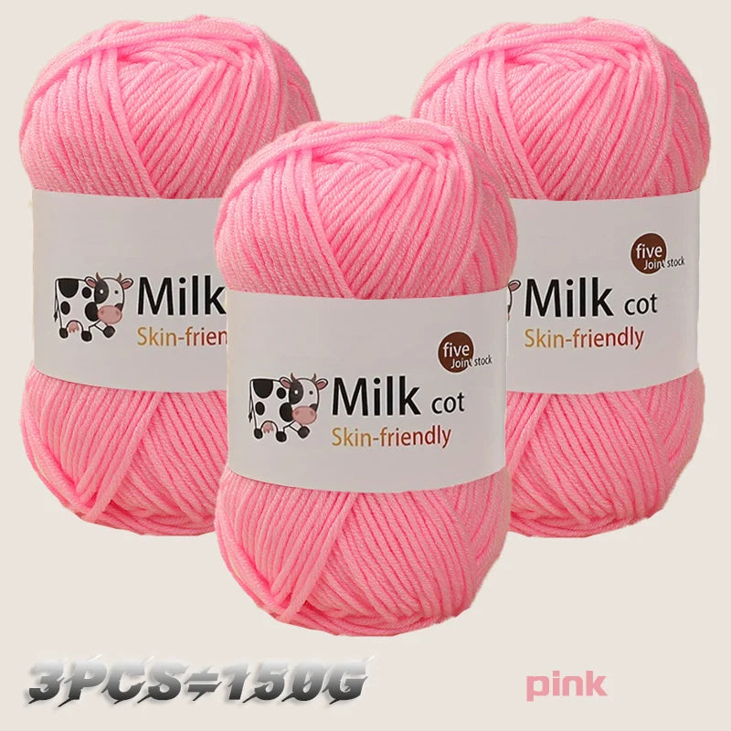 150g milk yarn handmade medium coarse DIY weaving yarn ball for knitting sweaters, hats, scarves and other clothing - 31 medi