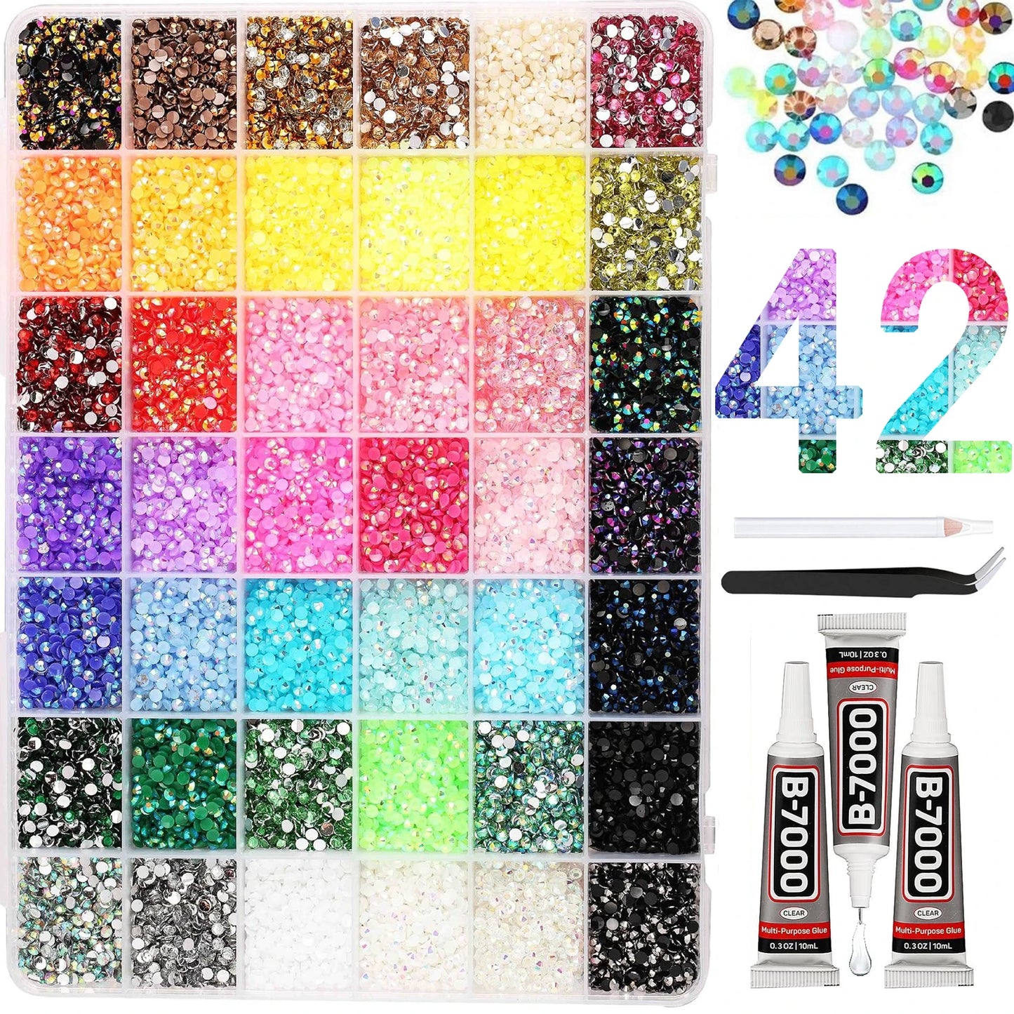 Resin Jelly Rhinestones Bedazzling Kit Flatback Crystals Flatback Gems for Diamond Art Diamond Art Kits for Adults