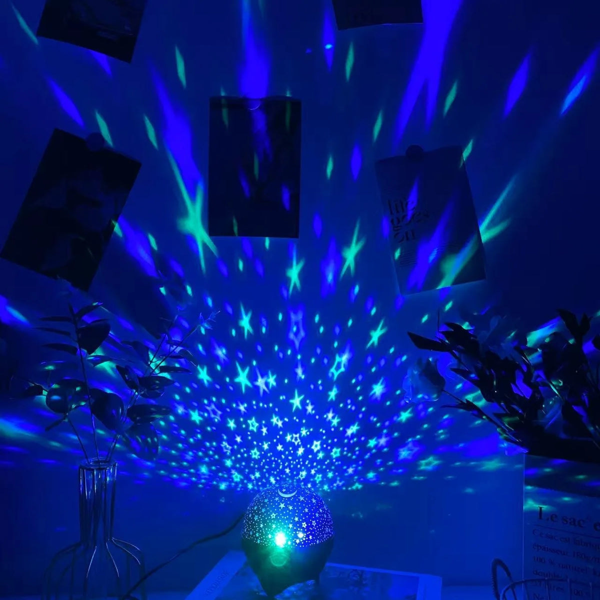 RGB Night Lights LED Projector Light Starry Moon Galaxy Projection Lamp 5V USB for Kids Present Christmas Gift Room Decoratio