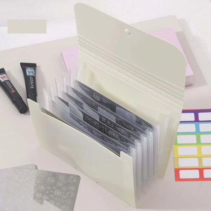 Nail Stamper Plates Storage Book, Foldable, Dust-proof and Scratch-resistant Nail Sticker Steel Plate Storage Album Bag Tool 