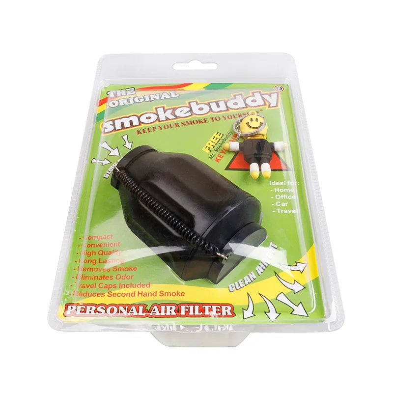 Portable Smoking Air Filter Office Car Personal Smoke Purifier Activated Carbon Filtration Party Supplies Cigarette Gift - Bl