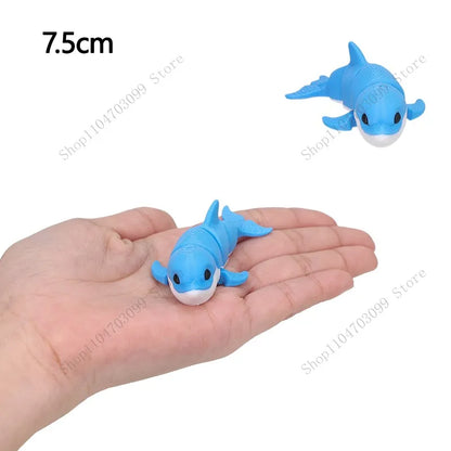 3D Printed Animal Figure Movable Joint Model Shark Bearded Dragon Dolphin Hermit Crab Ferret Raccoon Angler Fish Home Decor G