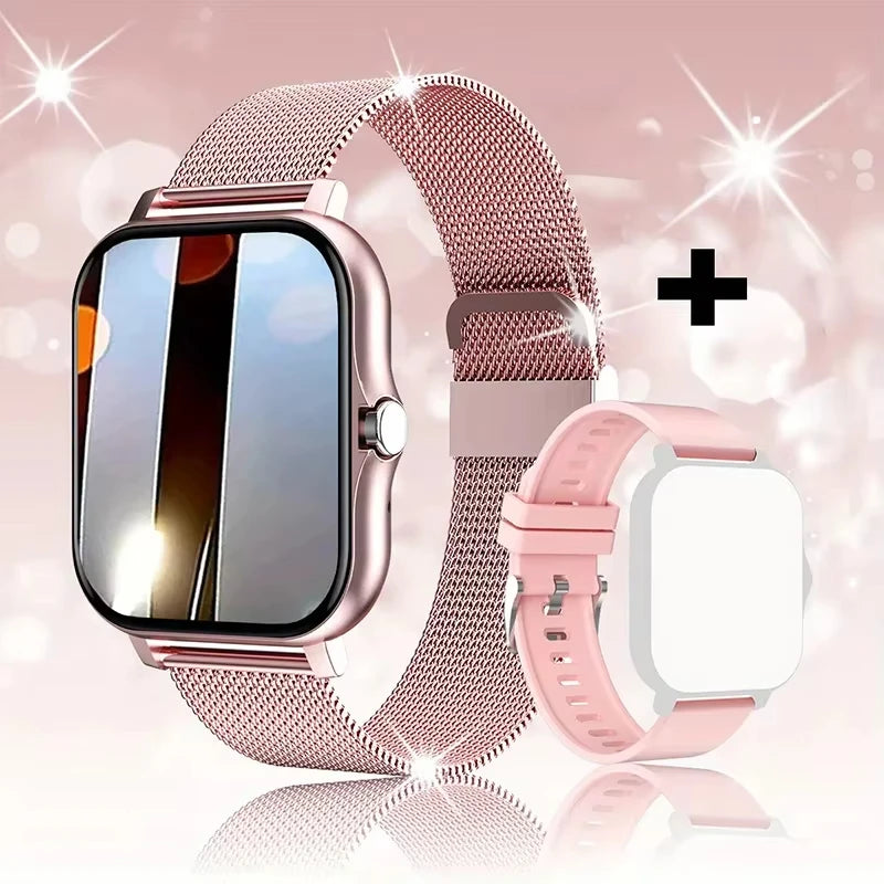 LAXASFIT 2025 New Smart Watch for Men Women Gift Full Touch Screen Sports Fitness Watch Bluetooth Call Digital Smartwatch - P