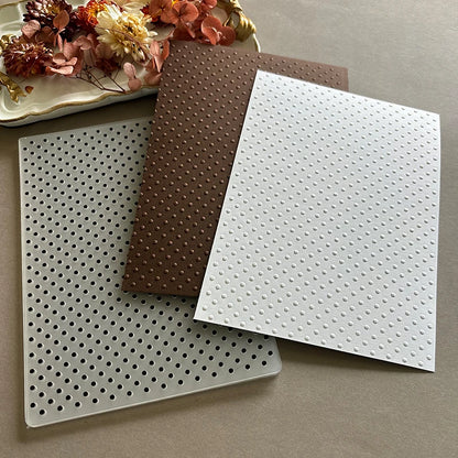 Dot array decorative floral background template, embossed craft paper folder, DIY scrapbook, texture card making, photo album