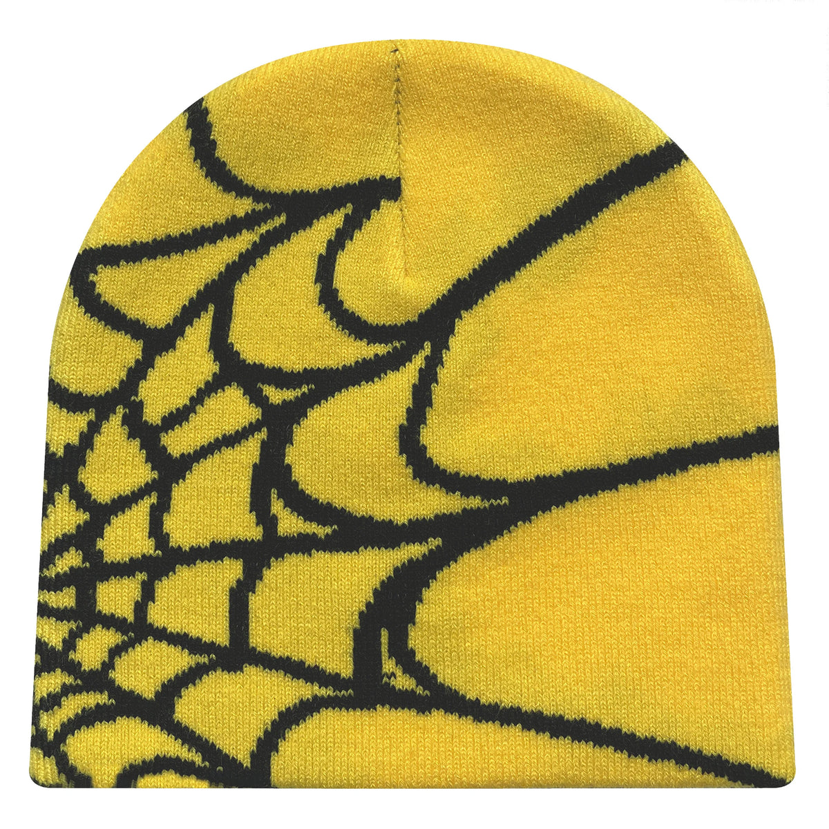Four Seasons Men's And Women's Universal Y2K Knit Hat Spider Web Riding Outdoor Sports Fashion Hat - Yellowish black