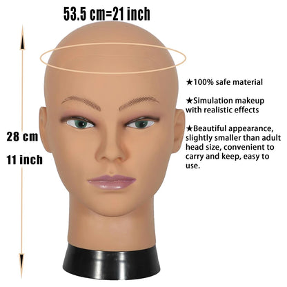 Mannequin Head With Tripod For Making Wig Hat Glasses Mask Display Cosmetology Manikin Head For Makeup Practice Wig Install K