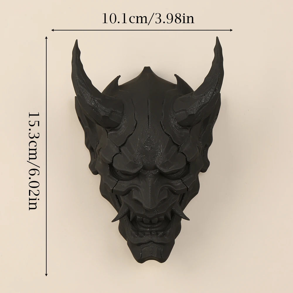 Cross-Border Dark Style Demon Mask Wall Hanging Decoration For Retro-Style Home Wall Art Decor Scenario - black