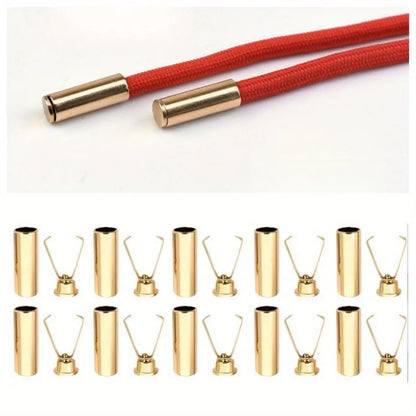 10pcs Heavy Duty Cord Locks Adjustable Metal Clips Secure Fastening for Shoelaces Bags Hoodies DIY Crafts Organizing Cables -