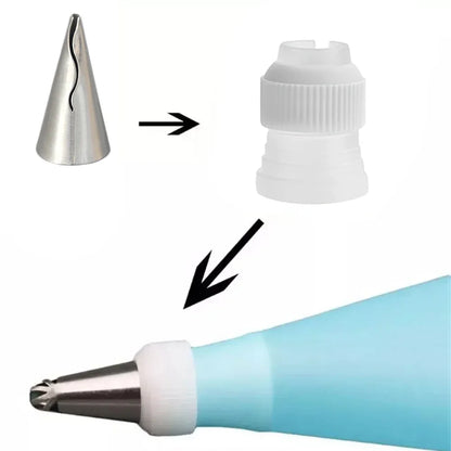 8/10pcs Russian Piping Tips Set Icing Piping Nozzles Reusable Frosting Pastry Bags Fondant Smoother Cake Baking Decorator Too