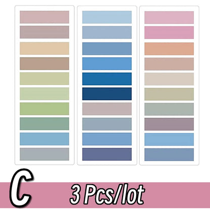 2400S Transparent Colorful Index Creative Memo Pads Office School Stationery Self-Adhesive Stickers Sticky Note Pads - C Set 