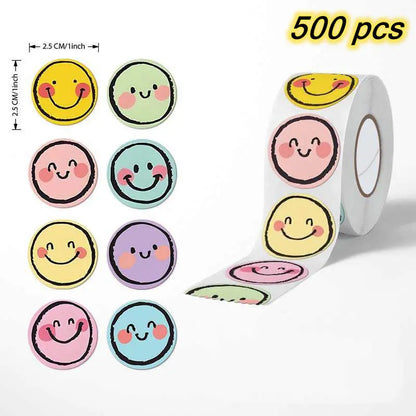100-500pcs Cute Reward Stickers for Kids School Supply - DIY Thank You Sealing Labels Stationery Toy Game Tags for Teachers G