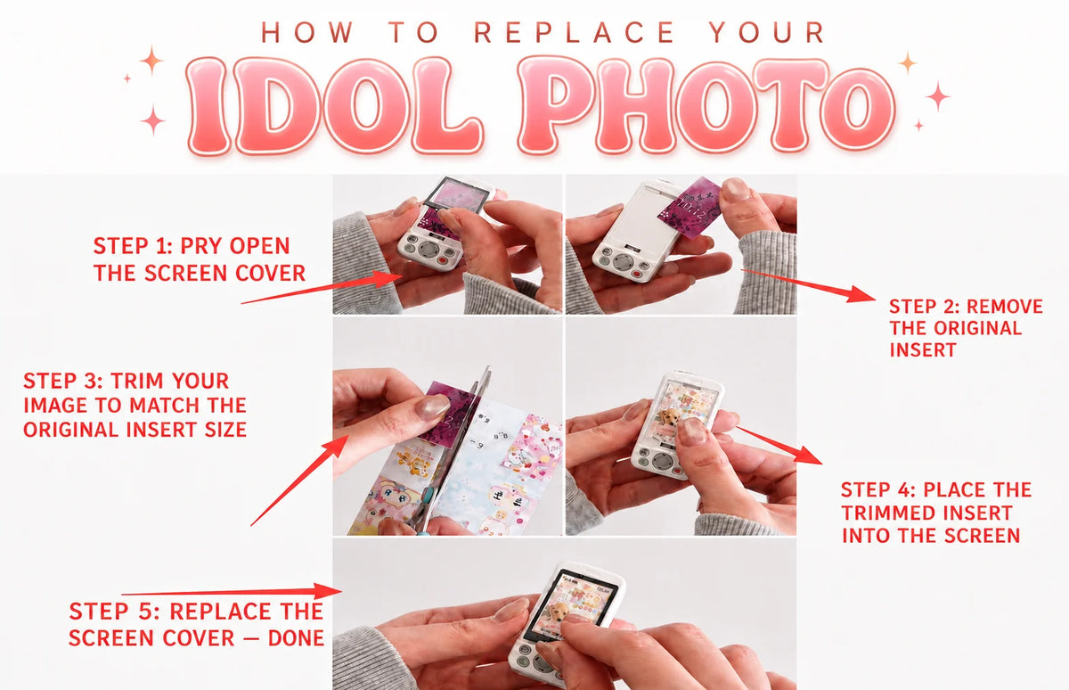 Toys Spirits Capsule Toys Real Recording Playback Slide Phone Mascot Keychain Openable Screen Insert Custom Idol Photo Gacha