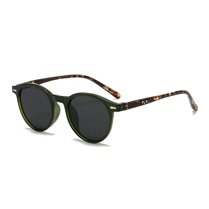 Vintage Punk Round Vintage Sunglasses Women Retro Luxury Designer Sun Glasses for Female Oculos De Sol Shades UV400 - Leopard