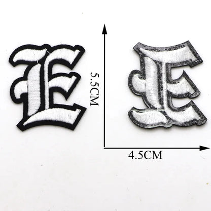 New 1PC Gothic Alphabet Embroidery Patches Iron On Letter Patch A-Z Patch Embroidered Patch Sew On Patches For Clothing Name 