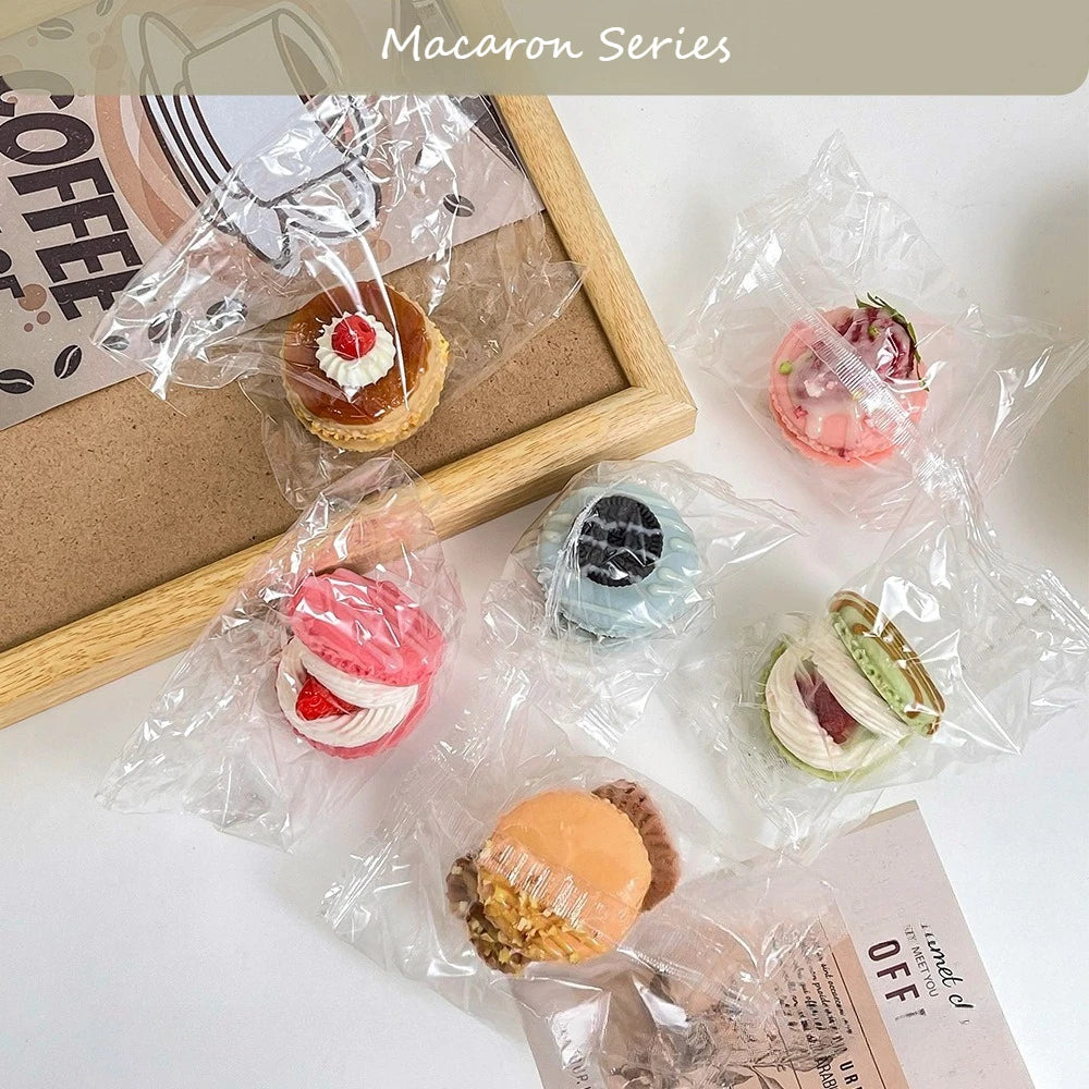 3D Macaron Dessert Refrigerator Magnetic Resin Decorative Stickers Message Magnetic Stickers Home Decor Moving Gifts