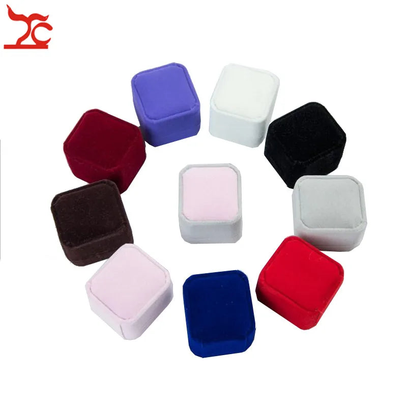 Square Wedding Velvet Earrings Ring Box Amazing Engagement Party Earring Jewelry Display Gift Case
