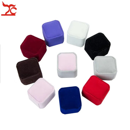 Square Wedding Velvet Earrings Ring Box Amazing Engagement Party Earring Jewelry Display Gift Case