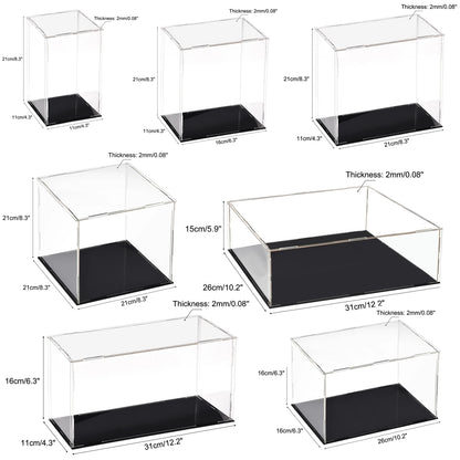 Acrylic Clear Display Case Box Dustproof Protection Showcase Cube Collectibles Show Box for Action Figures,Dolls,Car Model