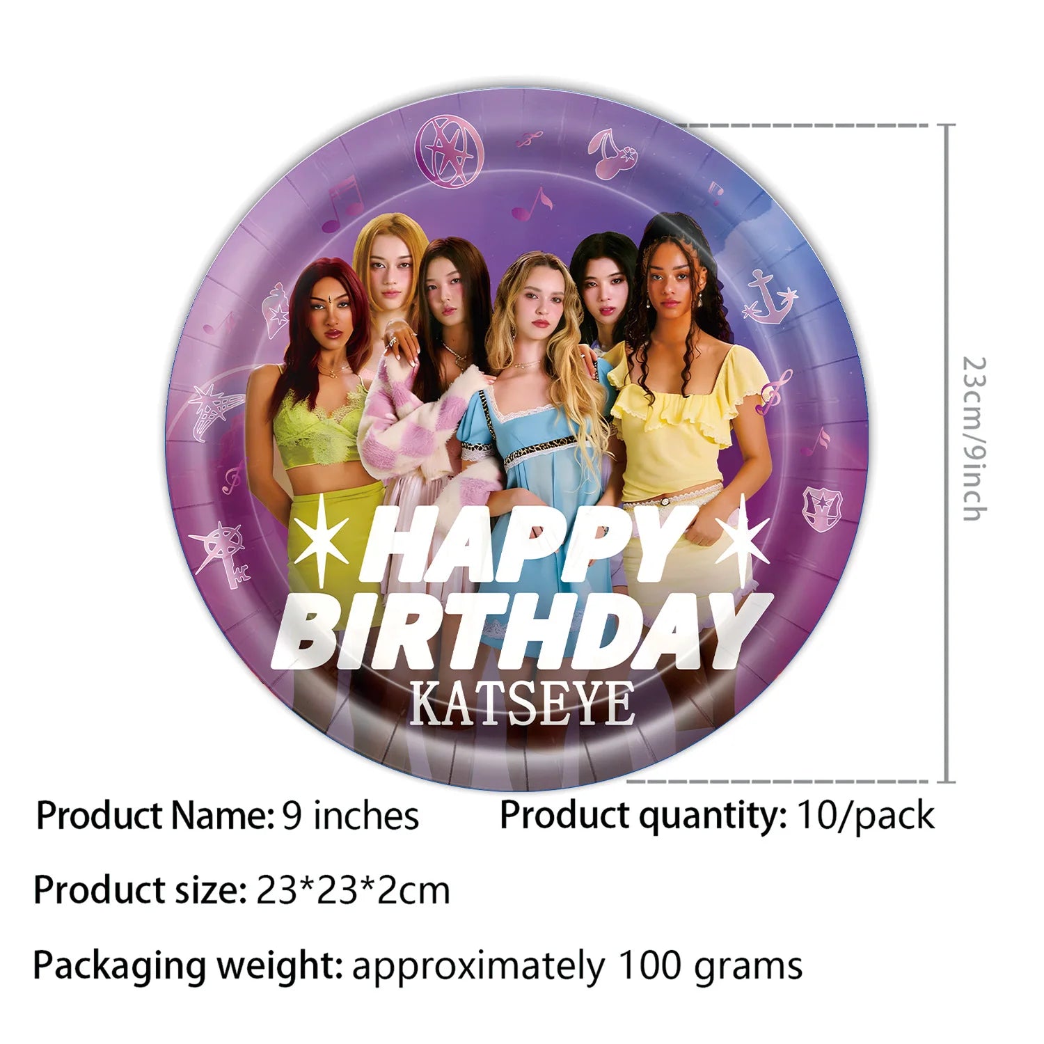 New Katseye Birthday Decoration Superstar Party Favors Stickers Poster Balloons Backdrop Banner Cake Decoration Baby Showe Gi