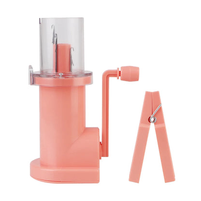 Creative Knitting Machine Embellish Hand Knit Loom Spool Knitter Craft Bracelet Weave Tool Portable Hand-Knitted - Pink
