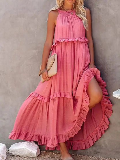 Lotus leaf edge dresses for women