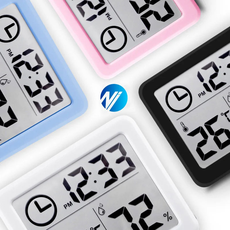 Digital Clock Desk Clock with Temperature Humidity Wall Clocks for Home Kitchen Office Desk Decorations NIDITON