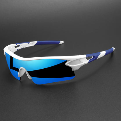 New UV400 Protective Sports Eyewear - Lightweight Full-Cover Lens, Unisex Wrap-Around for Cycling, Hiking & Daily Use - C5-bl