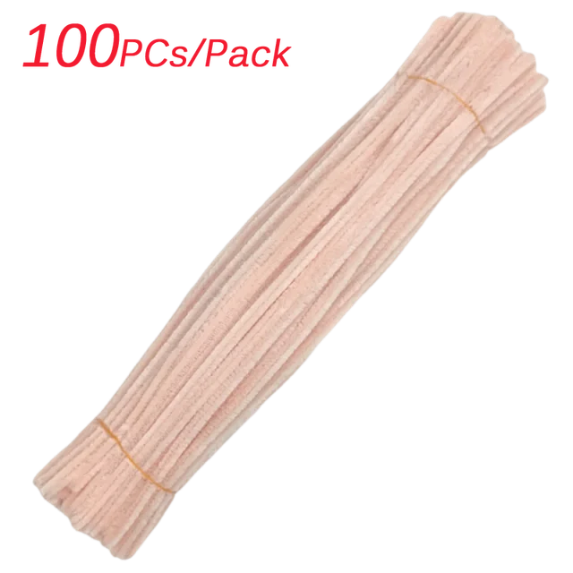 100~1000Pcs Colorful Chenille Rod Pipe Creative DIY Plush Wires Twist Stick Hair Strip Flower Handmade Crafts