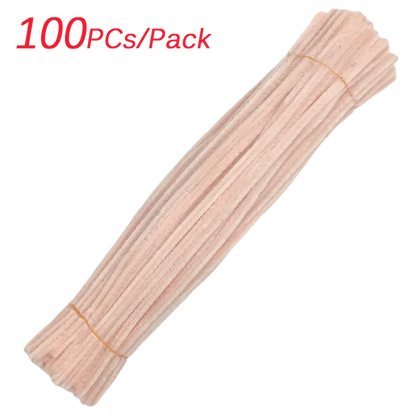 100~1000Pcs Colorful Chenille Rod Pipe Creative DIY Plush Wires Twist Stick Hair Strip Flower Handmade Crafts