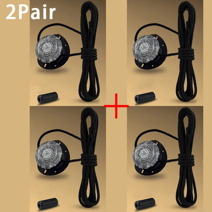 Fashion Swivel Buckle Laces Automatic Shoelace Without ties Kids Adult Sneakers No Tie Shoe laces Shoe accessories 1Pair/2Pai