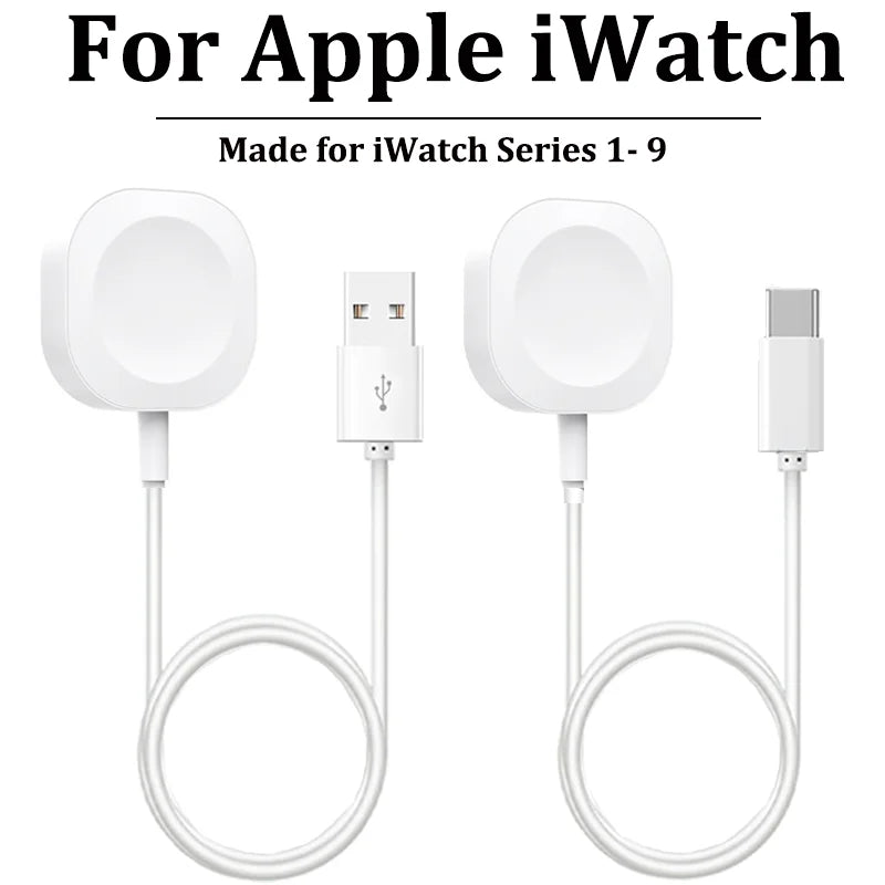 New Magnetic Wireless Charger for Apple Watch Series 9 8 7 6 5 4 SE Fast Charging Cable USB Type C for iWatch Series 6 3 5 3 