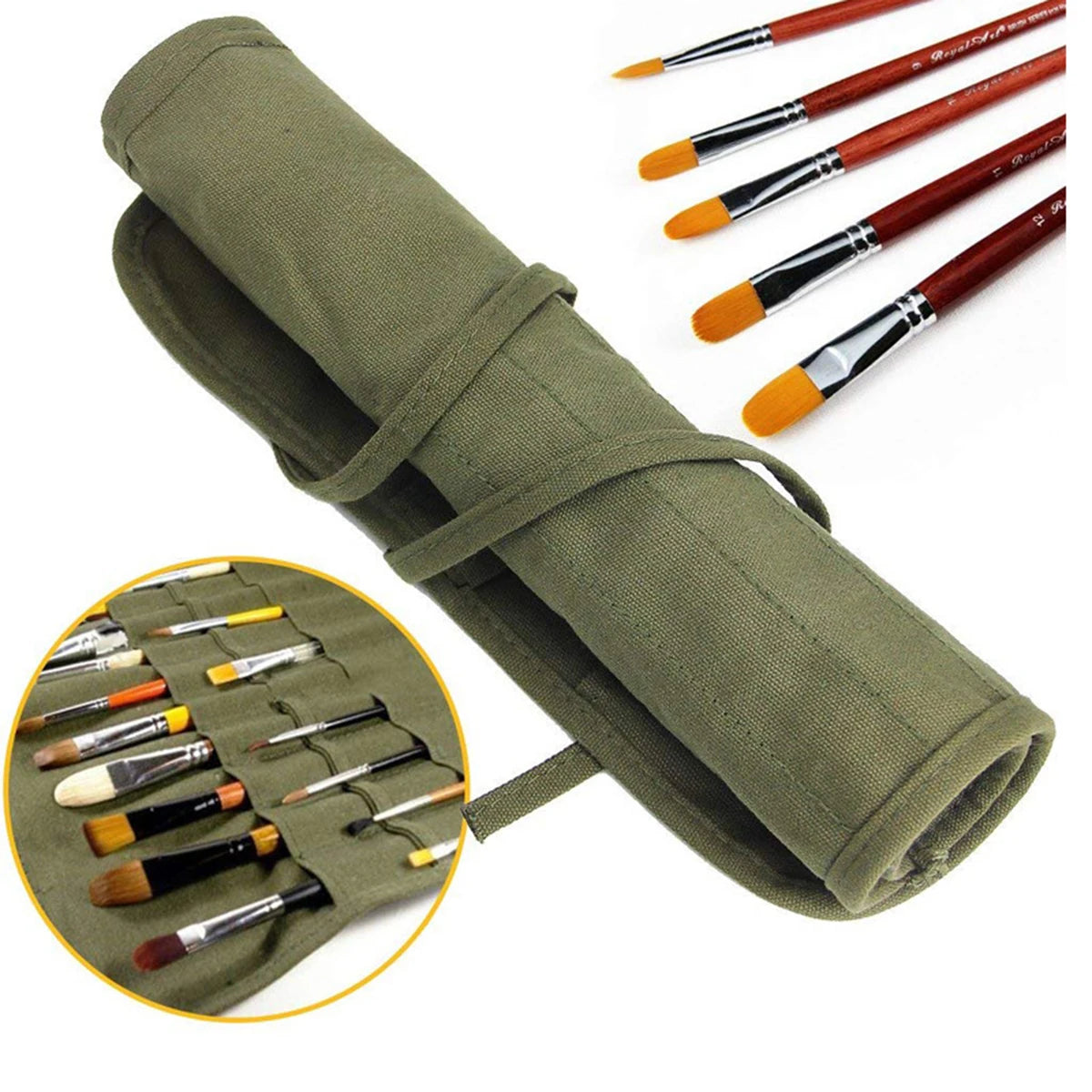 Watercolor Brush 2-In-1 Soft Round Tip For Printmaking For DIY Crafts