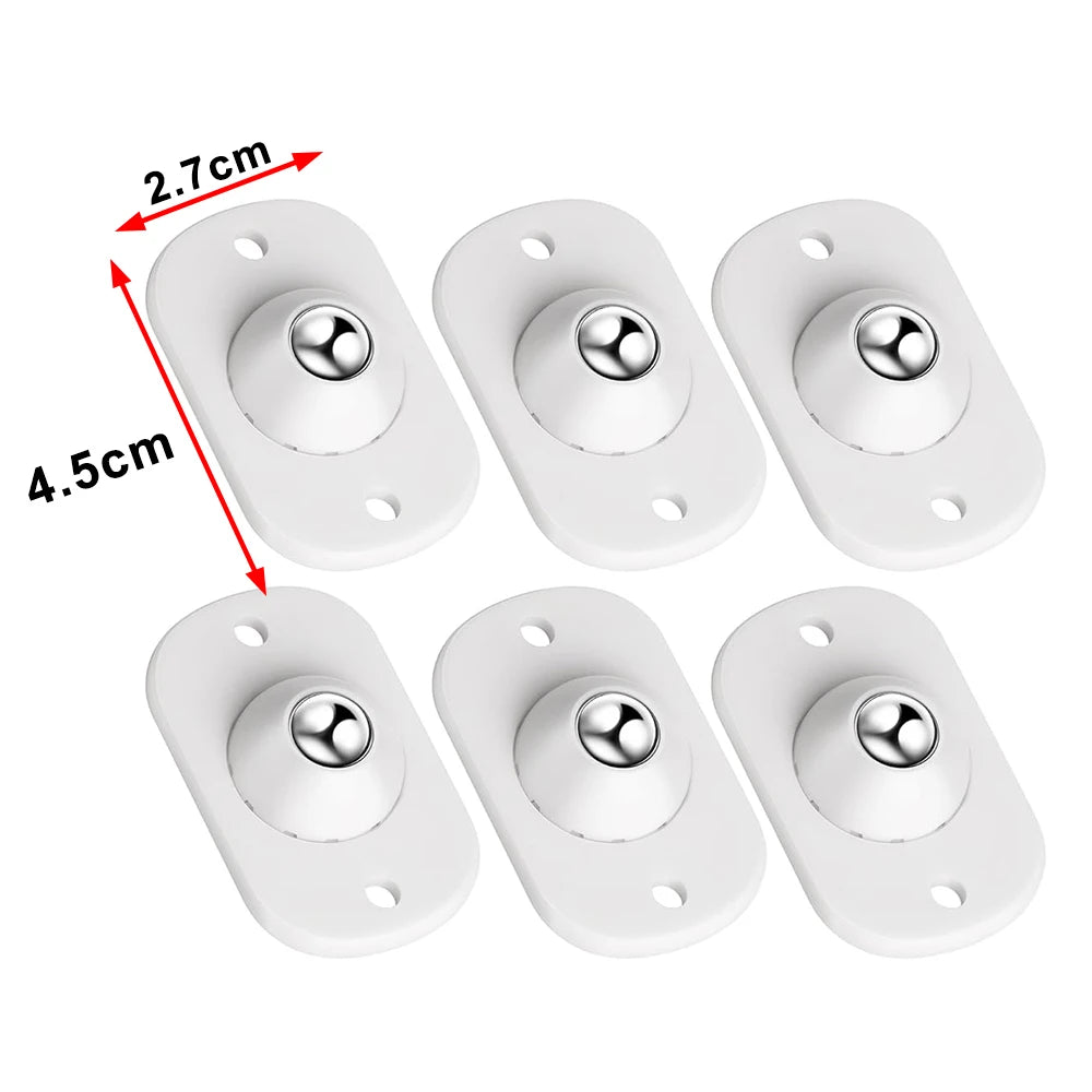 Self Adhesive Universal Caster Wheels Mini Pulley Rotating Wheel for Furniture Storage Box Trash Cabinet Appliance Slider Rol