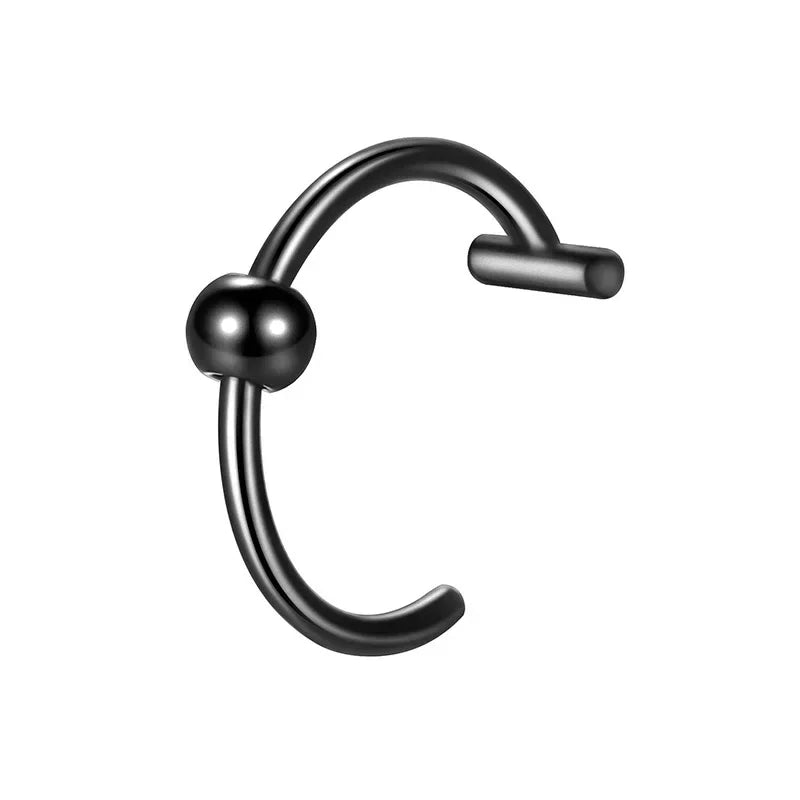 1Pc Stainless Steel Fake Nose Ring Hoop Septum Rings C Clip Lip Ring Earring Fake Nose Piercing Women Body Jewelry Non-Pierce