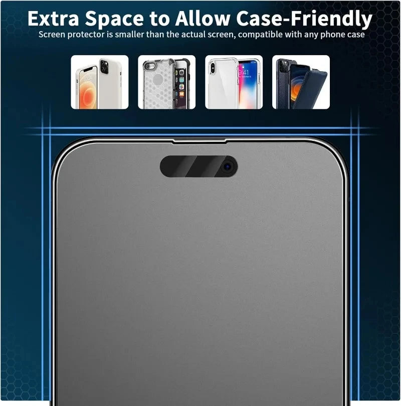 3PCS Anti Fingerprint Matte Screen Protector For iPhone 17 Pro Max 18 15 14 16 11 12 13 Mini XR X Xs 7 8 Plus Air Tempered Gl